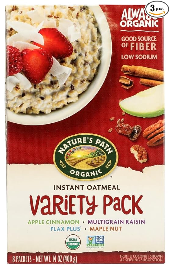 Nature's Path Organic Hot Oatmeal Variety Pack (Pack of 3) 14 Oz.