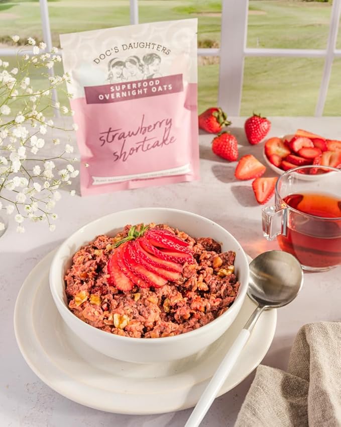 Doc's Daughters Superfood Overnight Oats - Strawberry Shortcake (6 Pack)