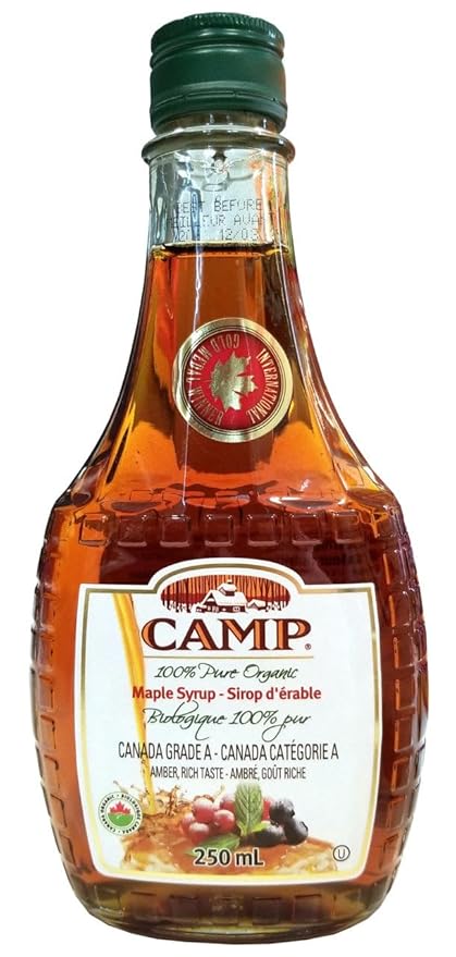 Camp 100% Pure Organic Maple Syrup Canadian Grade A 250mL/8.7 fl. oz. {Imported from Canada}