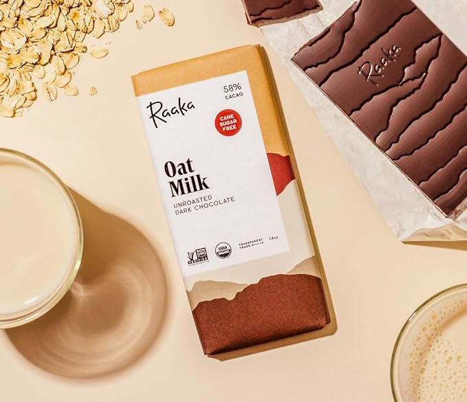 Raaka Chocolate Dairy-Free Pack | Gourmet Bean-to-Bar Dark Chocolate | Organic Kosher Vegan Gluten-Free | Chocolate Lover’s Gift | 1.8oz Bars 3-Pack
