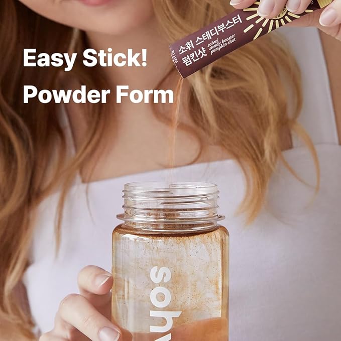 Sohwi Pumpkin Shot Tea – 14 pcs – Zero Caffeine Morning Drink Mix Coffee Alternative Gentle &amp Pregnancy-Friendly Light Routine for Salty Days Non-GMO Korean Wellness Stick Powder