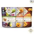 Sunny Fruit Organic Dried Fruit Assortment - Dates Figs &amp Apricots Variety 3 Bags (15 Individual Portion Packs) | No Preservatives No Sugar Added | ORGANIC NON-GMO VEGAN HALAL KOSHER