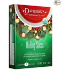 Davidson's Organics Mulling Spices 8-count Tea Bags Pack of 12