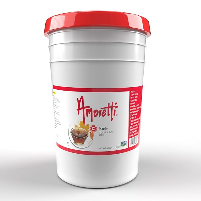 Amoretti - Maple Compound 2.2 lbs - Natural Flavors Shelf Stable Even After Opening Certified Kosher TTB Approved Perfect for Baking Applications &amp Beverages