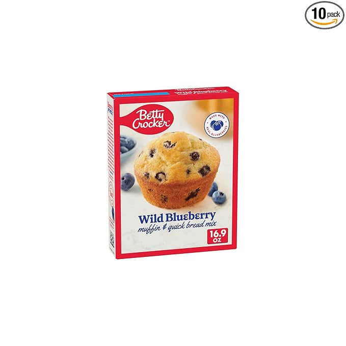 Betty Crocker Wild Blueberry Muffin and Quick Bread Mix 16.9 oz (Pack of 10)