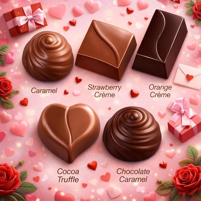 Valentine’s Day Chocolate Gift Boxes with 12 ct Treat Bags – Elmer Assorted Heart-Shaped Milk Chocolate 2 oz Each 12-Count – Individually Wrapped Classroom Exchange for Kids School &amp Office