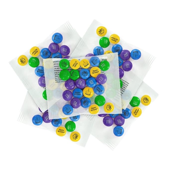 M&ampM'S Milk Chocolate Birthday Candy Favors (20 pack) Perfect for Birthday Parties Party Favors Birthday Games and Giveaways