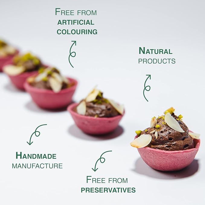 CROC'IN - Gold Mini Tart Shells - Edible Appetizer Or Dessert Cups - Pastry Pans - Artisanal &amp Vegan Confection - 60 Pieces
