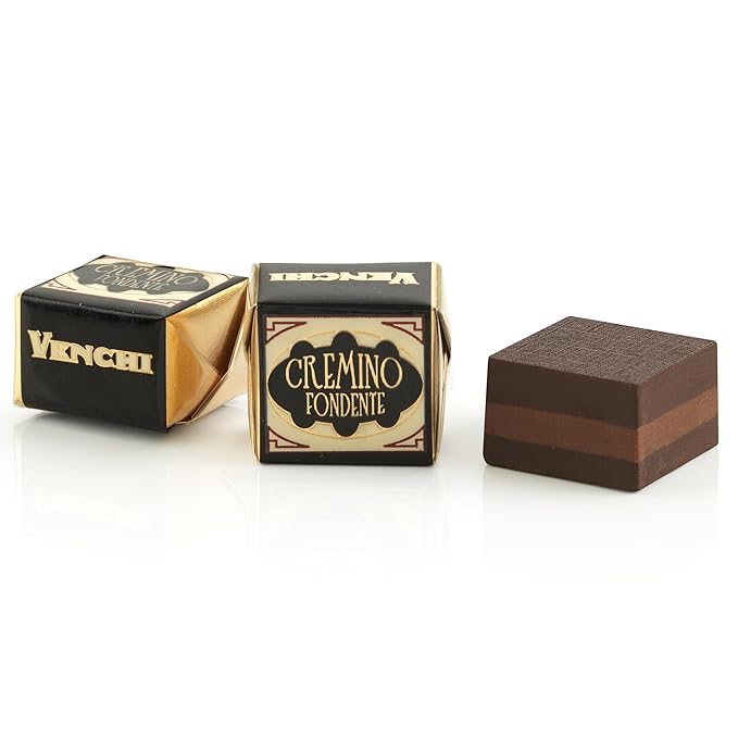 Venchi - Extra Dark Cremino Chocolates Extra Dark Chocolate and Gianduja Flavor Chocolate Candy Bulk Vegan Gluten Free 2.2 lb Bag