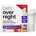 Oats Overnight High Protein Oatmeal Shakes Variety Pack (14 Pack) – Glazed Blueberry Donut &amp Strawberries &amp Cream – 20g Protein 6g Fiber Gluten Free Just Add Milk &amp Refrigerate – Includ
