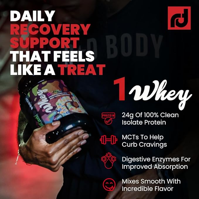 Whey Isolate Protein Powder Vanilla Shake 1 Whey – 24g Whey Isolate Protein per Scoop with Digestive Enzymes Plus MCTs - Low Carb Low Lactose Gluten Free - 25 Servings
