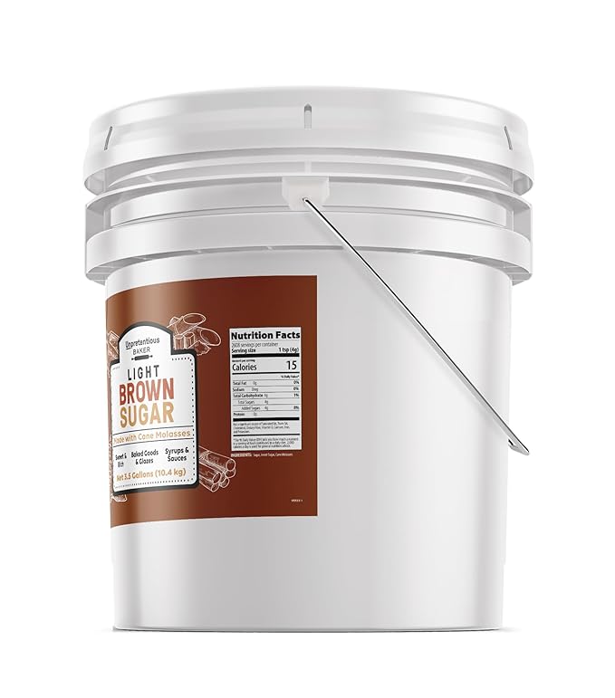 Unpretentious Light Brown Sugar 3.5 Gallons Made With Cane Molasses Perfect For Desserts Meat &amp Fruit