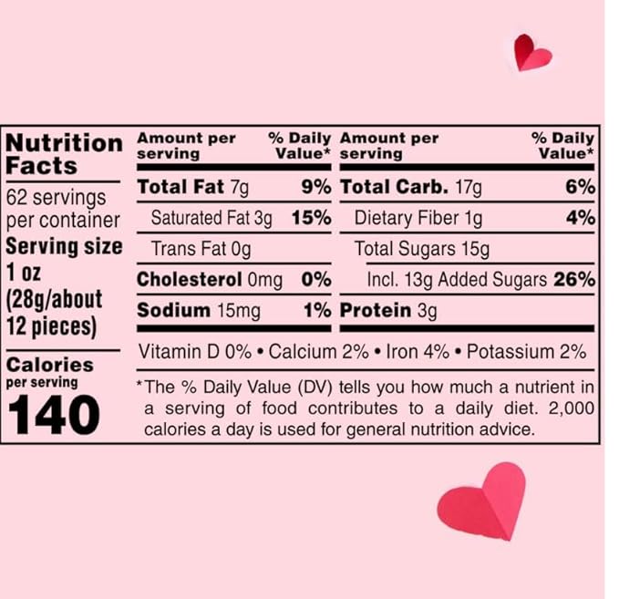 M&ampMS Peanut Milk Chocolate Valentine's Day Candy Jar 62 oz