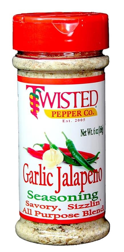 Twisted Pepper Co. Handcrafted Premium Seasonings Spiced Up 3 Pack Gift SetGarlic Jalapeno Jalapeno Lime Spicy Seasonings Low Sodium No MSG Gluten Free 5 oz. bottles Great on everything