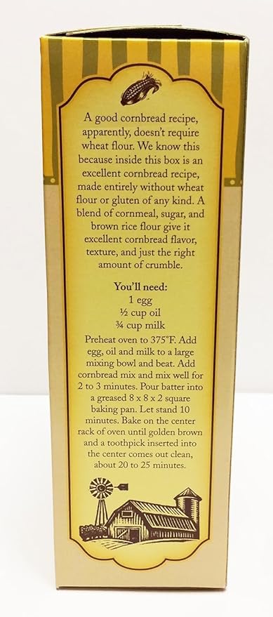 Gluten Free Cornbread Mix by Baker Josefs - 15 Oz Box - Pack of 6