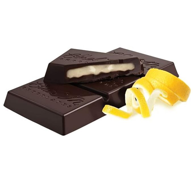 Ethel M Chocolates 8 Piece Premium Dark Chocolate Lemon Satin Cr?me Bars - Box Set of 8 Individually Wrapped Rich Dark Chocolate Candy Bar With Lemon Cr?me Center.