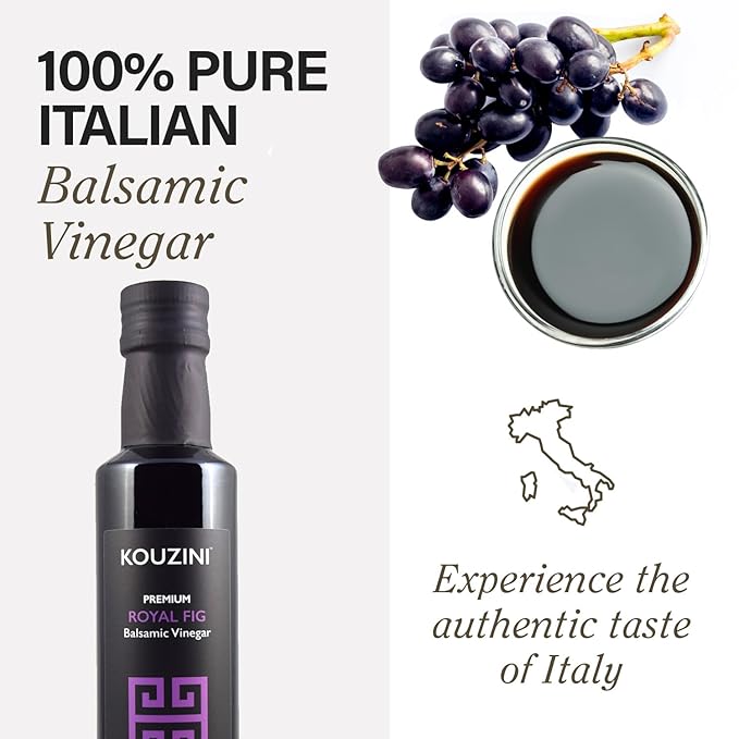 Kouzini Ultra Premium Royal Fig Balsamic Vinegar Aged Balsamic Vinegars from Modena Italy Premium Smooth &amp Full-Bodied Flavor 250ml Bottle