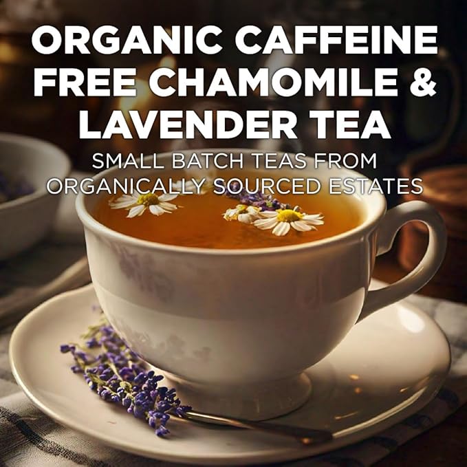 Maud's Organic Chamomile Lavender Tea Pods 48 ct Single Serve Pods – 100% Gourmet Blended Tea Leaves Compatible with Keurig K Cups Maker