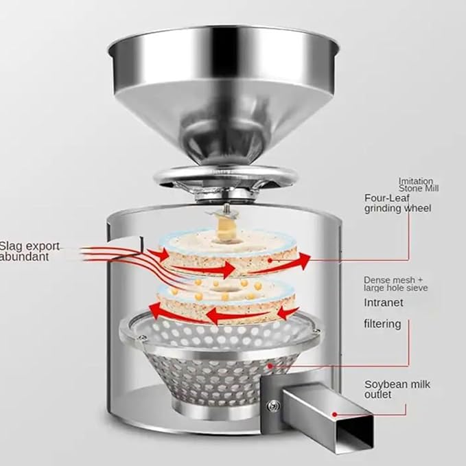 Electric Peanut Butter Maker 500mL Commercial Nut &amp Seed Grinder 15kg/h Automatic Sesame Grinding Machine for Almonds Cashews Pecans Hazelnuts