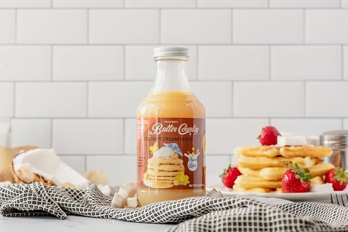 Butter Country Buttermilk Syrup 2-flavor pack: Original and Coconut Cream | 16 Oz each