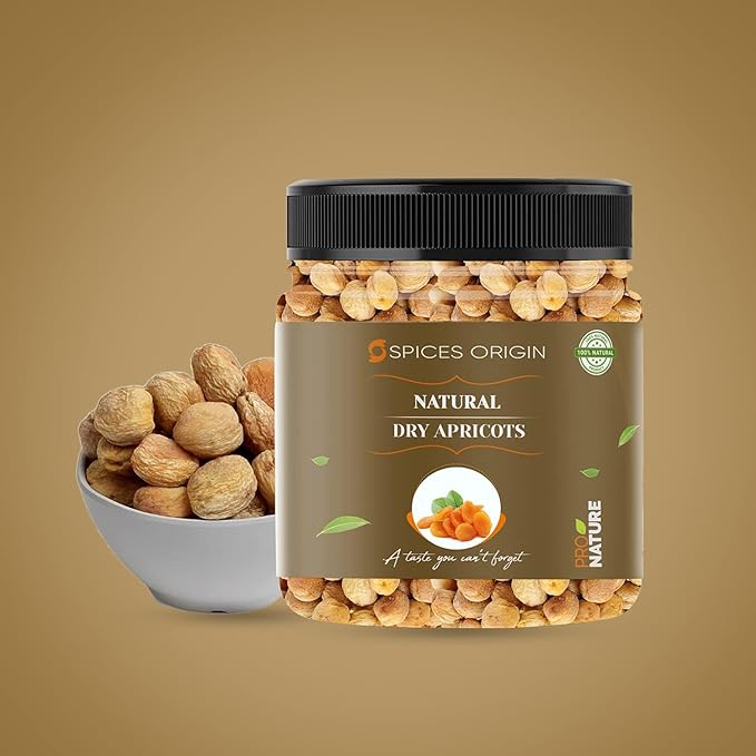 Spices Origin Dried Apricots (Khumani) |Jar Pack| 200 Grams_Packing May Vary
