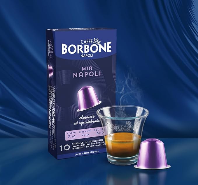 Caffè Borbone Mia Napoli Aluminum Capsules Compatible with Nespresso Original Machines Medium Roast 100 Count