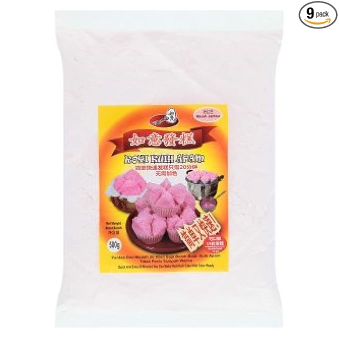 Royi Kuih Apam Soft Cake Powder 500g (Pink 9 Pack)