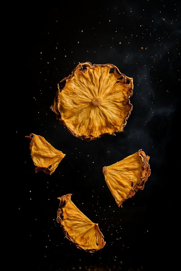 Garnishes &amp Dreams Dehydrated &amp Dried Pineapple Half Slices (7oz) – Natural Tropical Fruit Rings for Cocktails Mixology Desserts &amp Snacking No Sugar Added Edible Fruit Garnish
