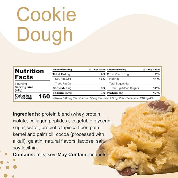 melō protein bars (12 count Cookie Dough)- high protein low sugar fluffy marshmallow-like center gluten free snack with no artificial sweeteners