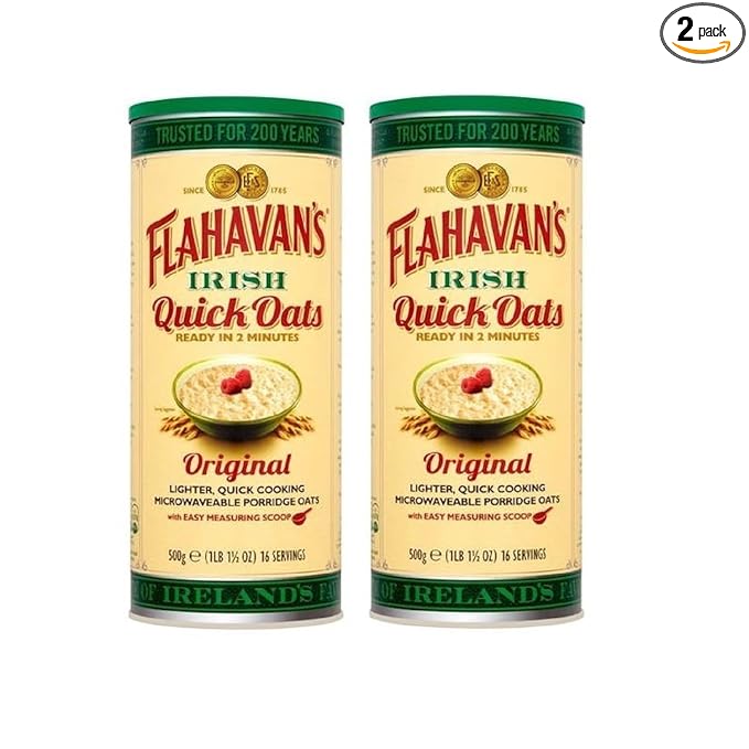 Flahavan's Microwaveable Quick Oats Ireland Pack of 2 500 g