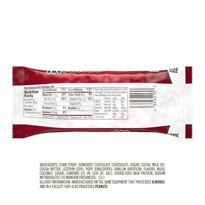 Mounds Candy Bars King Size 3.5-Ounce (Pack of 18)