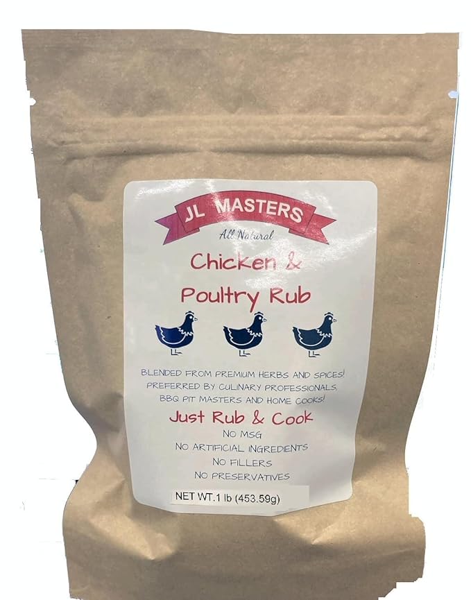 JL Masters Rub for Chicken &amp All Poultry - One Pound Package