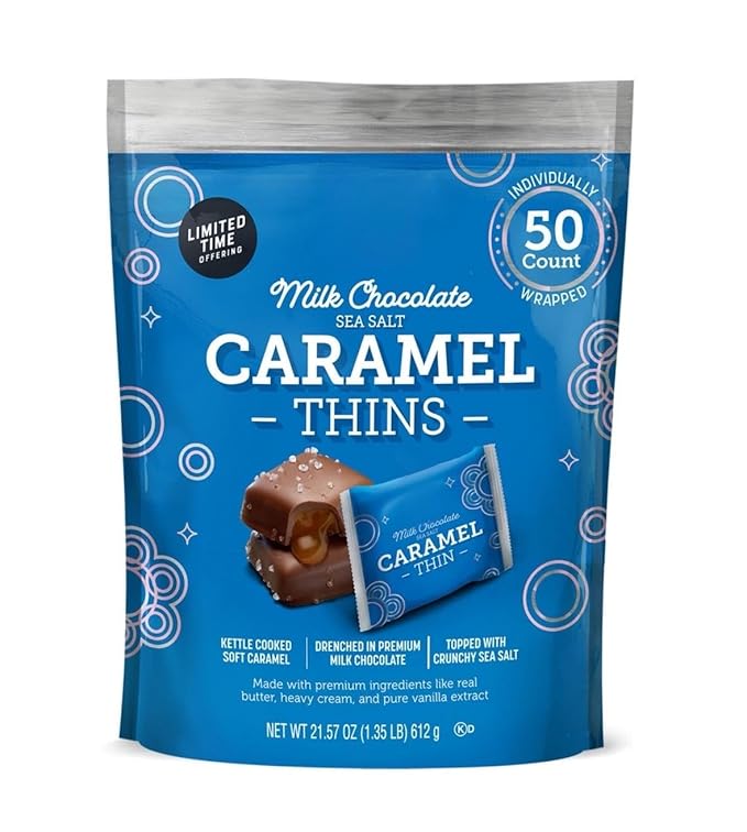 Member Marks Milk Chocolate Sea Salt Caramel Thins 50 ct. parc-1