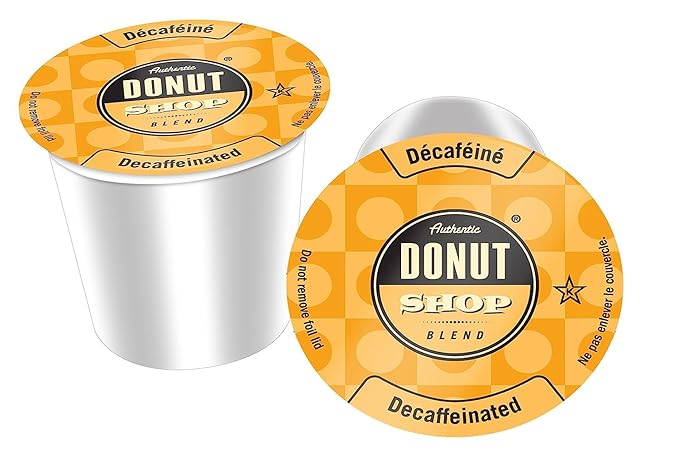 Authentic Donut Shop Blend Decaffeinated Single Cup Coffee for Keurig K-Cup Brewers 24 Count per Box 2 Boxes