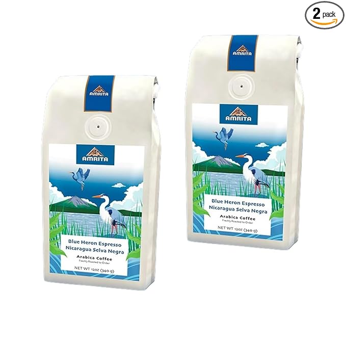 Bean Box Sampler - Roasted by Amrita Certified Pure 2-Pack Freshly Ground Coffee Gourmet Coffee