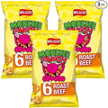 Generic Crisps Bundle with Walkers Monster Munch Roast Beef Multipack Snacks 6x20g (3 Pack)