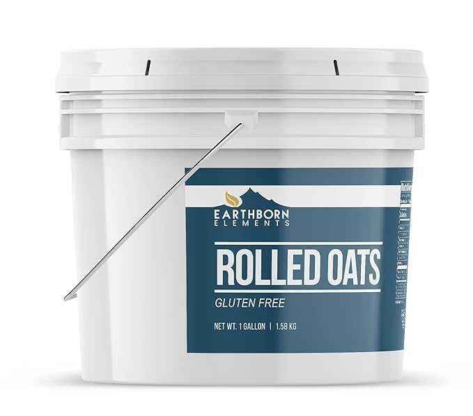 Earthborn Elements Oat Bundle 1 Gallon Bucket Each Steel Cut Oats Quick Oats and Rolled Oats