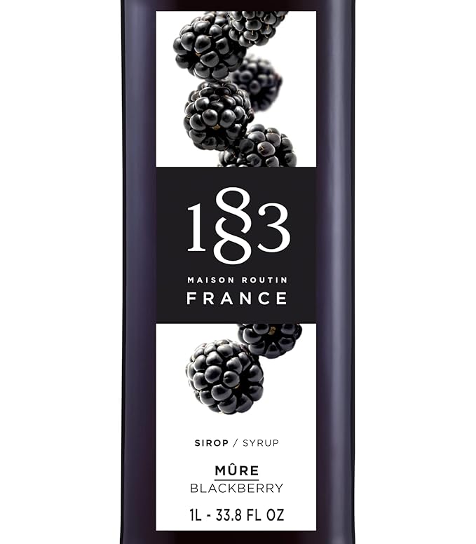 1883 Blackberry Syrup for Drinks Made in France 1 Liter Glass Bottle