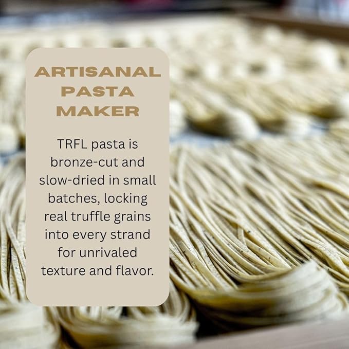 TRFL Truffle &amp Saffron Tagliolini – Artisanal Italian Egg Pasta Noodles 3% Truffle Grains and Saffron Handcrafted in Alba Italy – Gourmet Gift 4 Servings 8.8 oz (250g)
