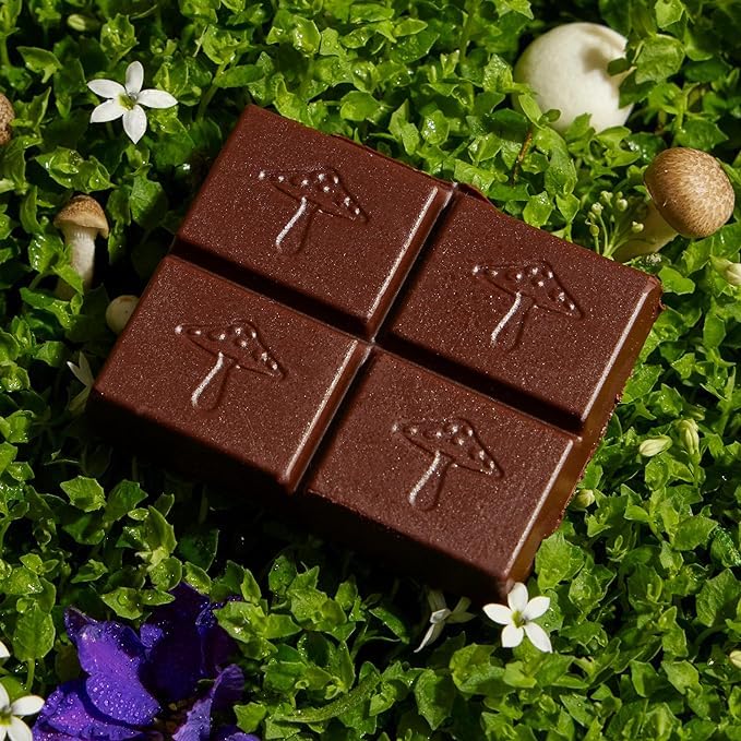 Brainstorm 4-Pack | Functional Mushroom Chocolates | Energy Bites for Focus Clarity &amp Cognitive Function | Lions Mane Cordyceps Guarana &amp Phosphatidylserine Natural Caffeine