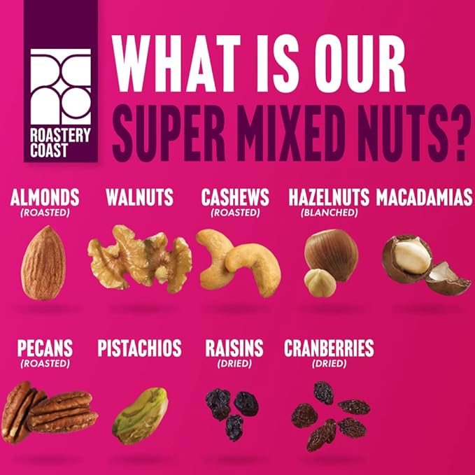 Roastery Coast - Daily Nuts Healthy Mix Bulk | Nuts Snack Mix | Deluxe assorted snack | nut snacks | healthy snacks for adults | dry fruits | nut mix