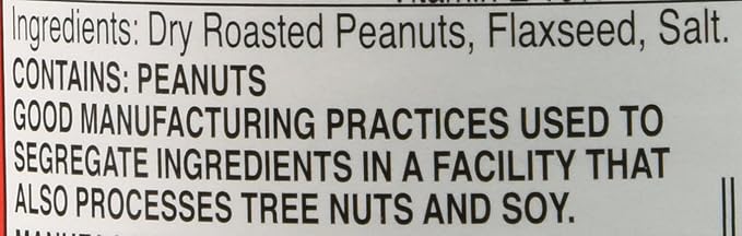 Teddie Smooth All Natural Peanut Butter with Flaxseed (Pack of 4)