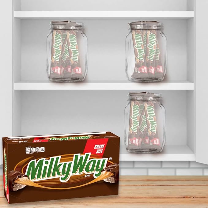 MILKY WAY Share Size Candy Bars With Caramel Nougat and Milk Chocolate - Pack of 24 3.63 Ounce Bulk Box Bulk Candy Bars