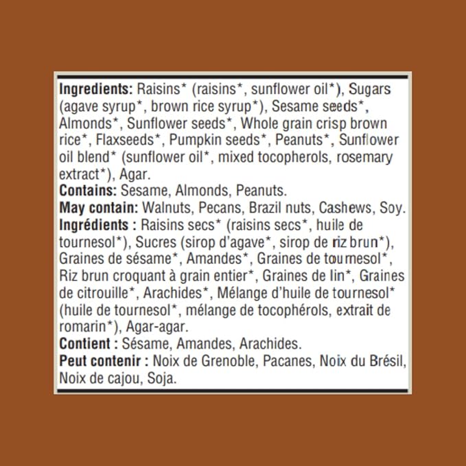 Taste of Nature Organic Almond Snack Bar - Healthy Gluten Free Non GMO Vegan Snack Bars with Mixed Nuts Fruits and Seeds - 16-Count Snack Pack