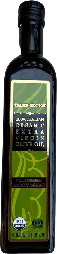Trader Joe's 100% Italian Organic Extra Virgin Olive Oil Cold Pressed 16.9 Fl Oz (Pack of 1)
