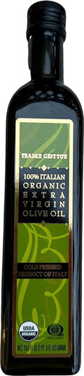 Trader Joe's 100% Italian Organic Extra Virgin Olive Oil Cold Pressed 16.9 Fl Oz (Pack of 1)