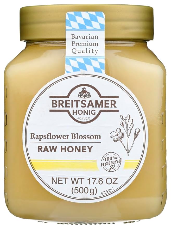 Bavarian Premium Rapsflower Blossom 100% Raw Honey 17.6 ounces 2-Pk