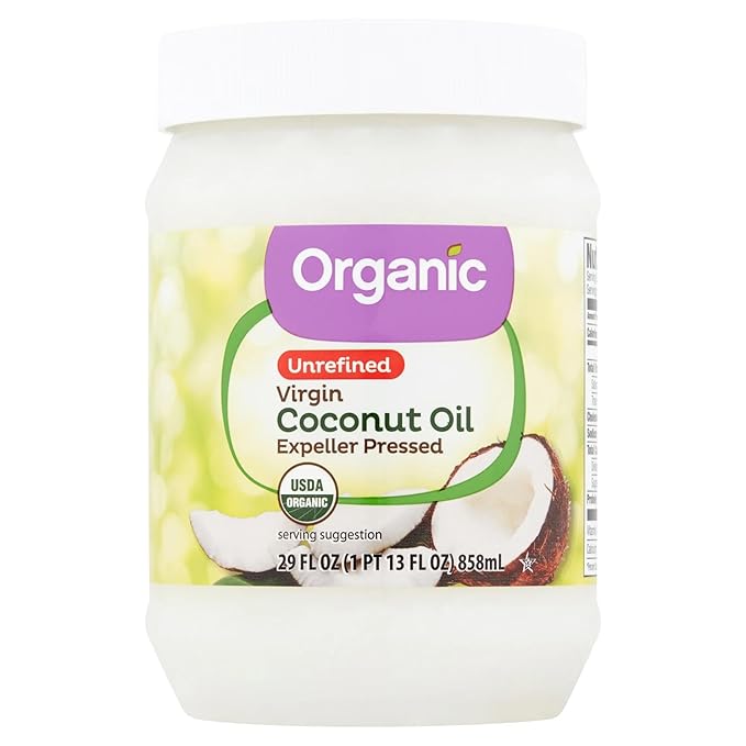 Organic Unrefined Virgin Coconut Oil with No Artificial Flavors or Preservatives (29 Fl Oz)