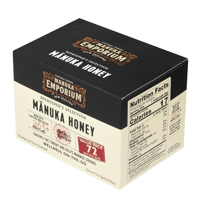 Manuka Emporium Wellness Snap Pack Duo | MGO 263+ 72-Count + MGO 829+ 24-Count | Raw Single-Serve Manuka Honey | Certified Monofloral New Zealand Honey for Daily Use &amp Advanced Vitality Support