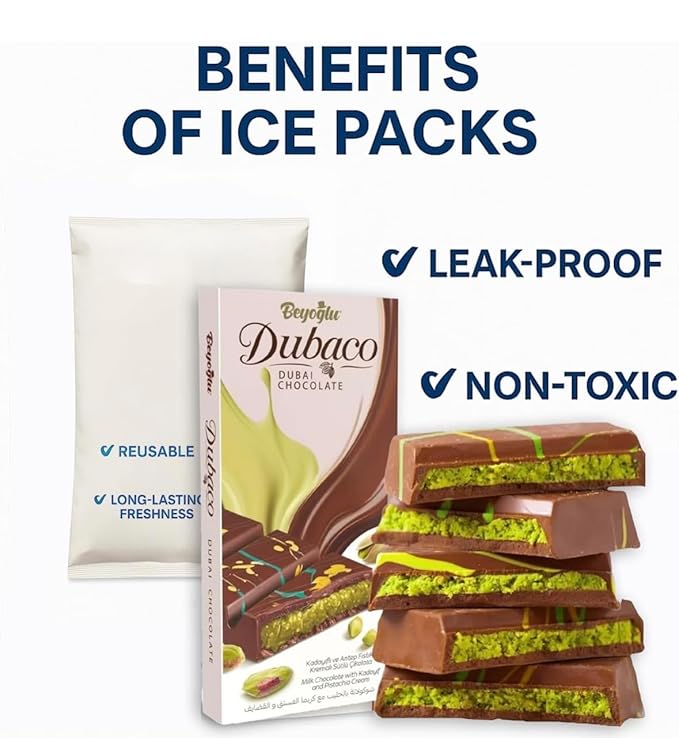 Beyoglu Dubai Chocolate Bar Premium Pistachio Kataifi Milk Chocolate with Crispy Layers. Ships in Cold Thermal Bubble Mailer with Dry Ice Pack. (200 Grams)